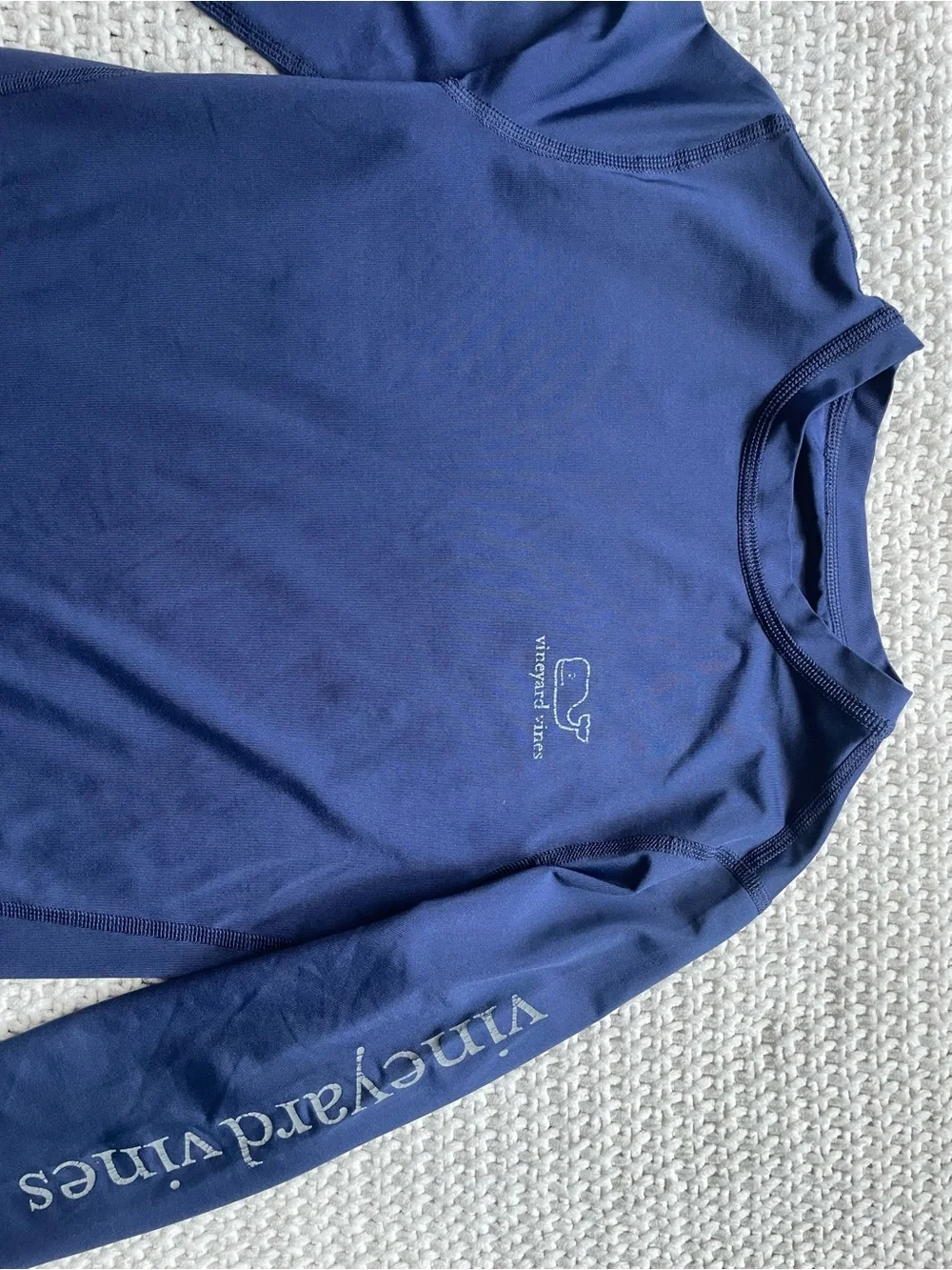 Vineyard Vines Kid’s Long-Sleeve Swim Rash Guard in Navy Blue
